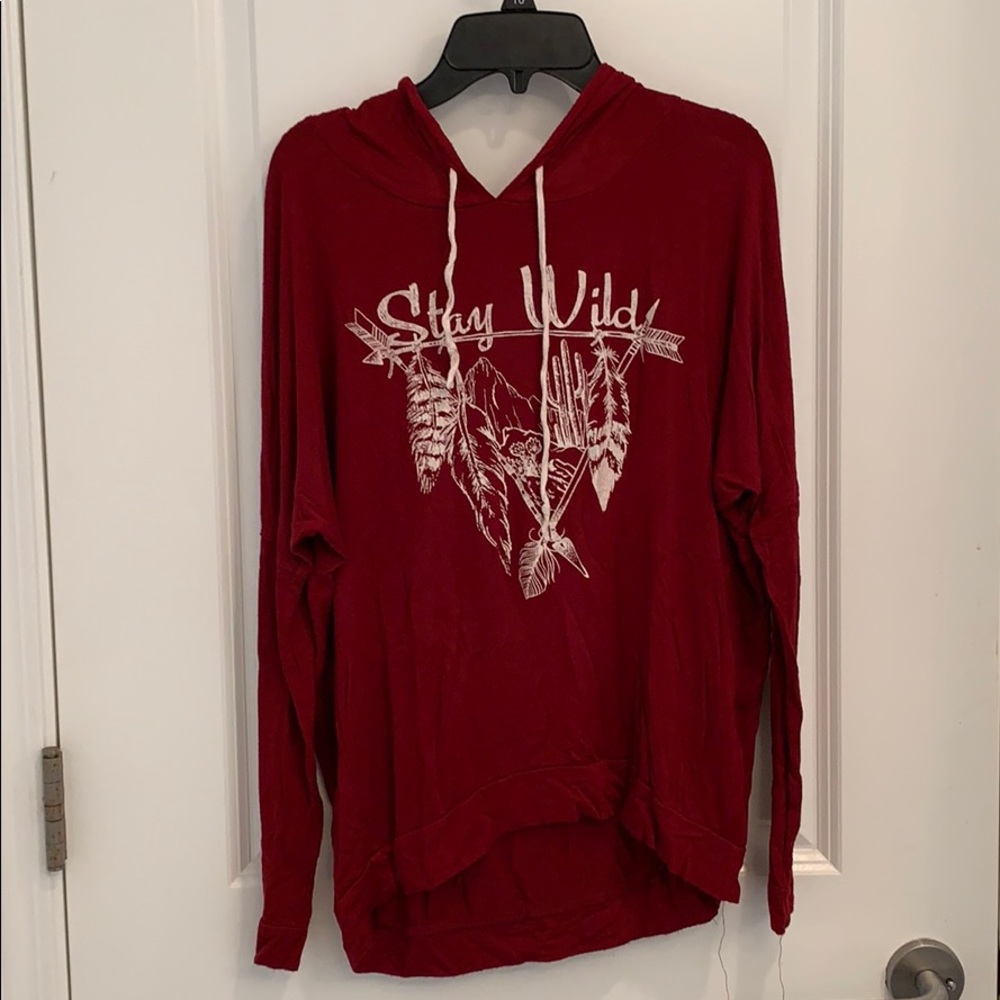 “Stay Wild” long sleeve hooded